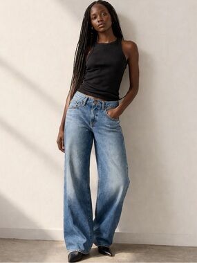 Levi's Low Loose Women's Jeans 26x32 "Rescued City" Medium Wash NWT